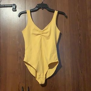 Light orange v cut bodysuit